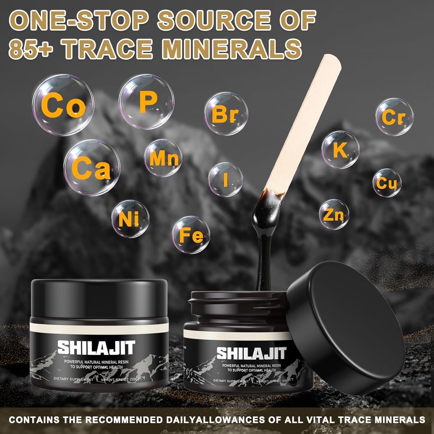 Resina orgánica pura del Himalaya SHILAJIT 100g